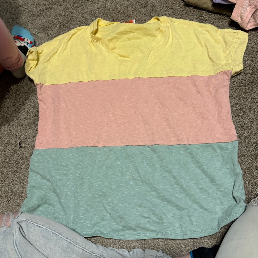 Hailey and co striped tshirt size medium